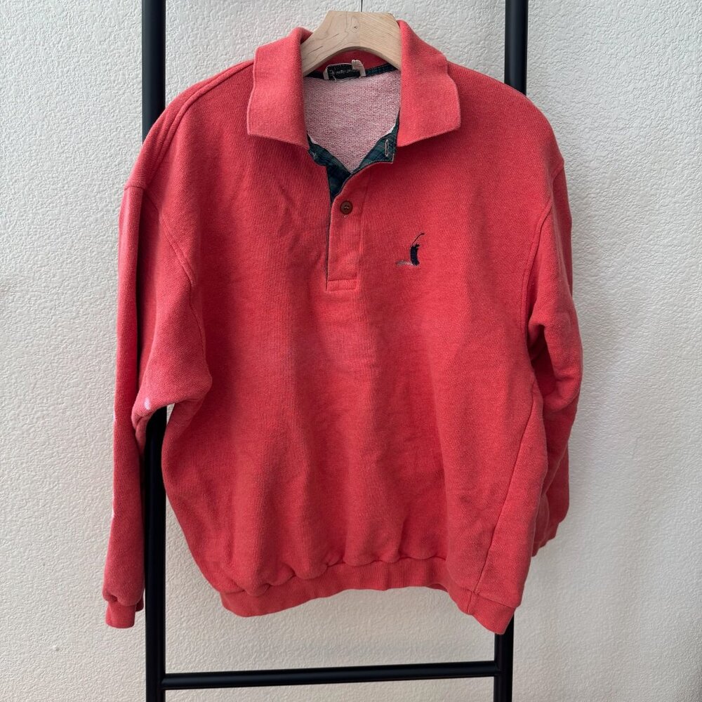 Sergio Tacchini‎ Salmon Pink Polo Sweater Size Large